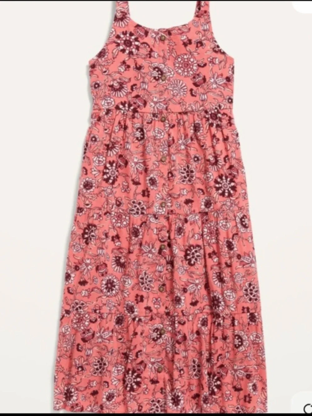 NWT Old Navy Pink Floral Tiered Dress